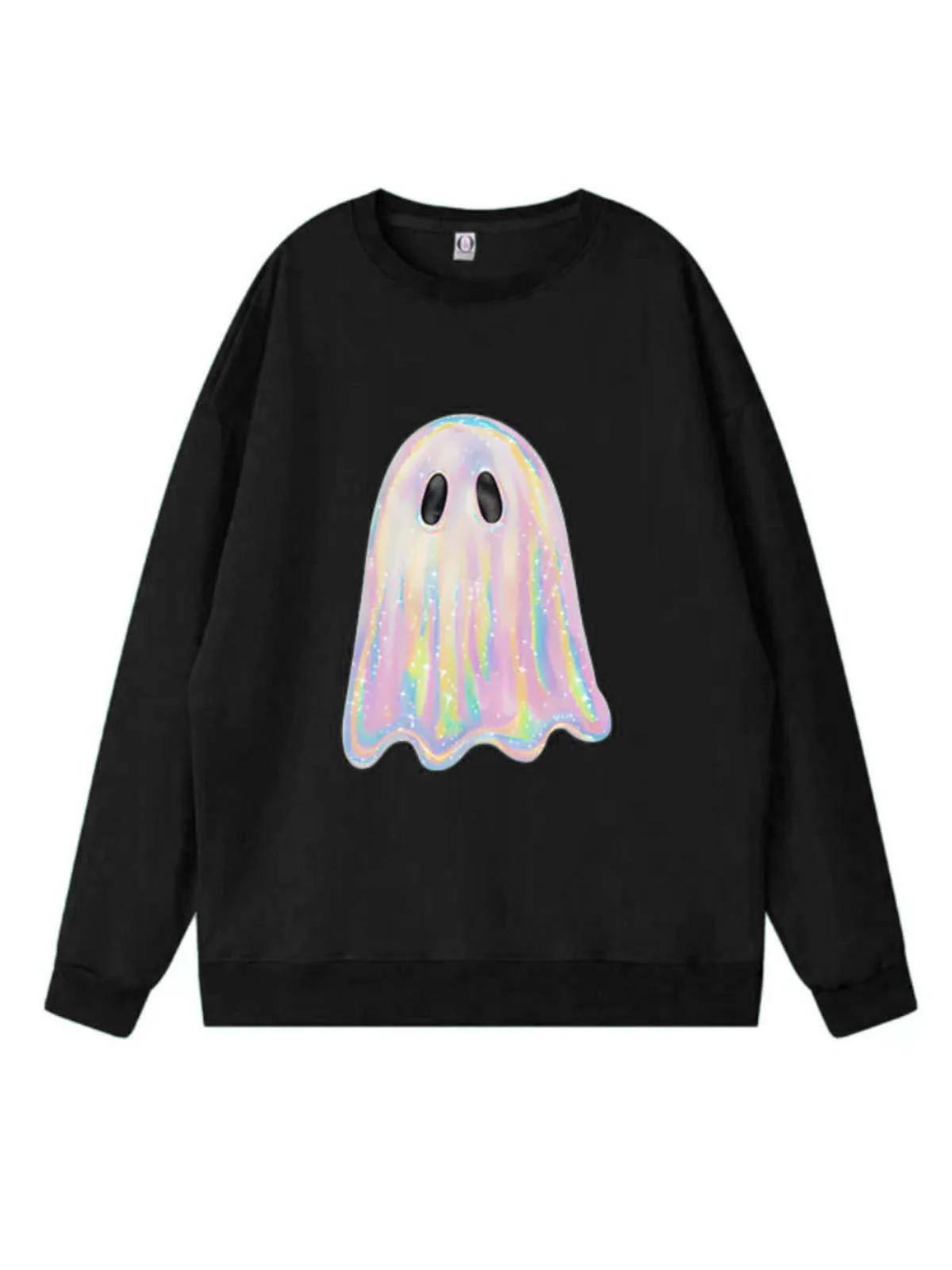1980s Halloween Ghost Pumpkin Vintage Sweatshirt - Image 9