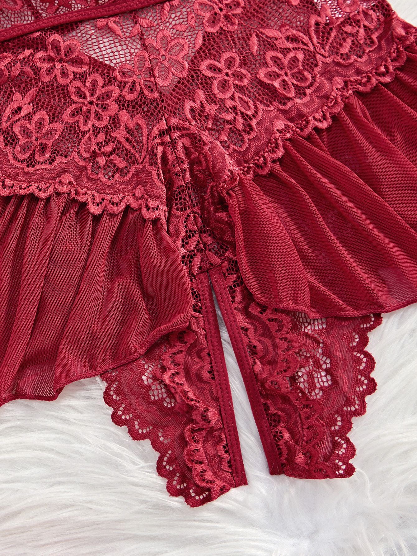 1980s Halter Lace Lingerie with Leopard Print Skirt - Image 17