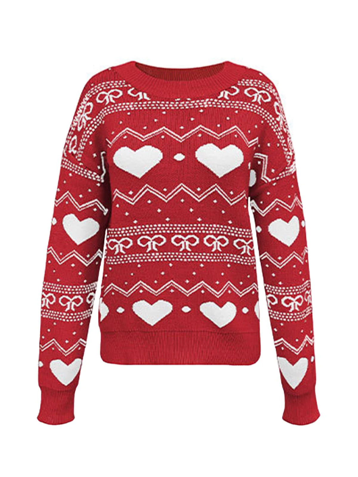 1980s Heart Pattern Valentine's Sweater - Image 10