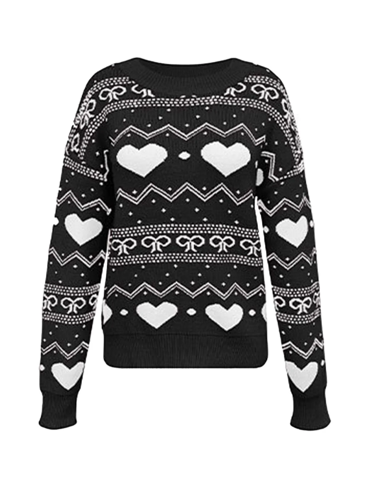 1980s Heart Pattern Valentine's Sweater - Image 14