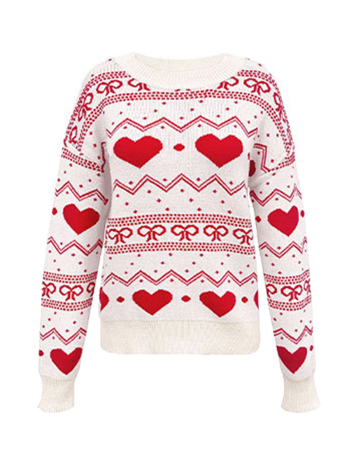 1980s Heart Pattern Valentine's Sweater - Image 6
