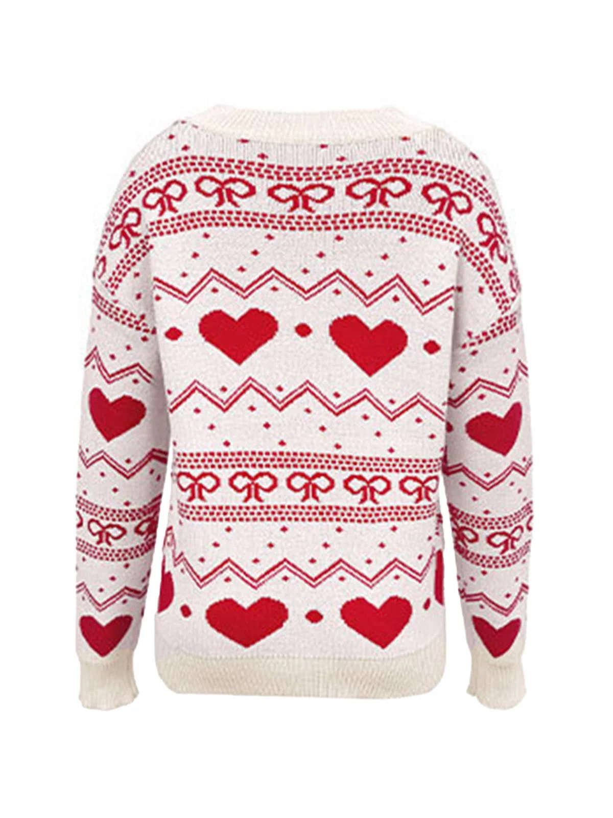 1980s Heart Pattern Valentine's Sweater - Image 7