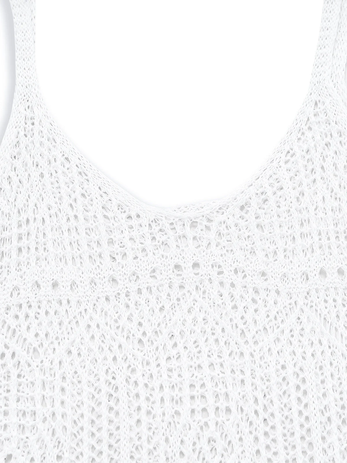 1980s Hollow U-Neck Side Slit Cover-Up - Image 5