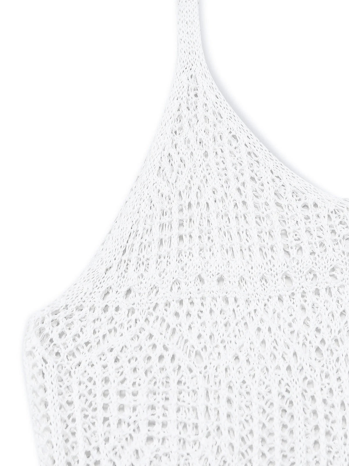 1980s Hollow U-Neck Side Slit Cover-Up - Image 6