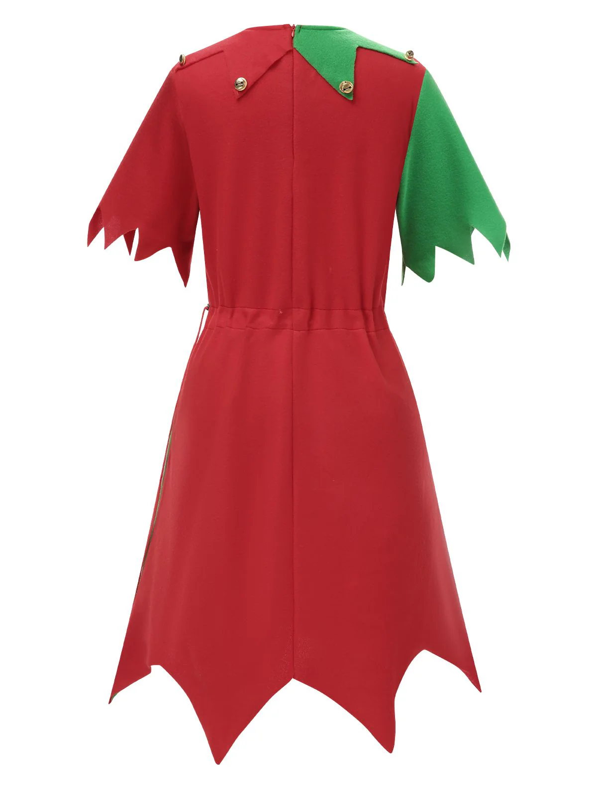1980s Jagged Christmas Hem Elf Costume Dress Set - Image 4