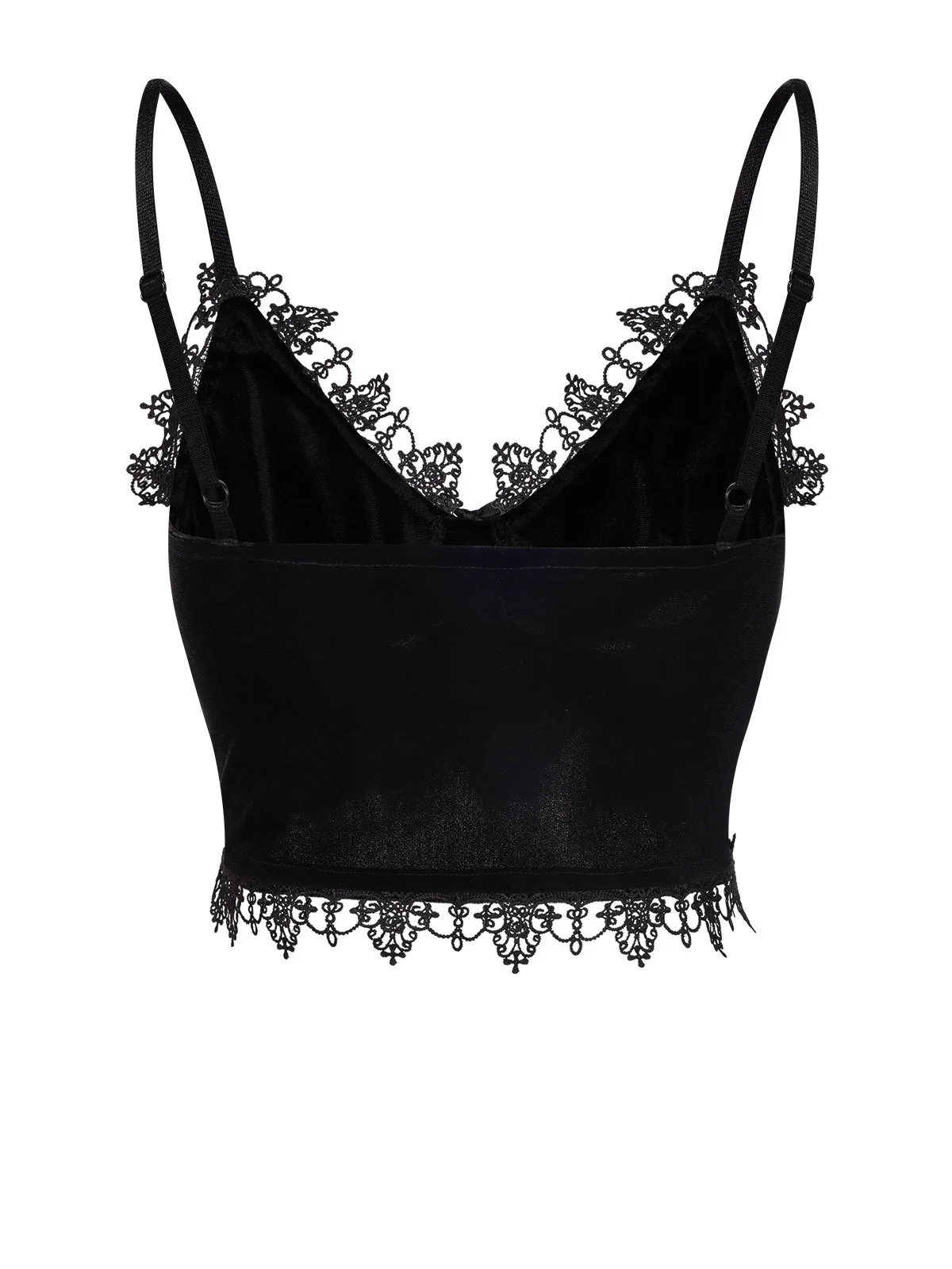 1980s Lace Patchwork Cross Crop Camisole - Image 3