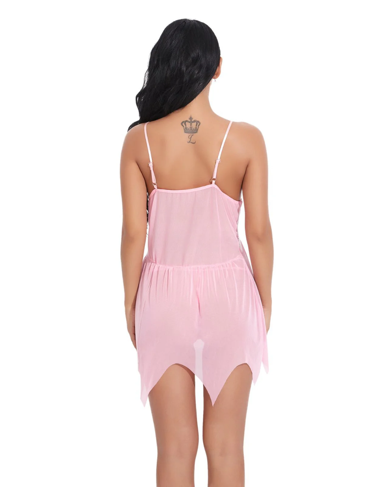 1980s Lace Satin Ribbon Babydoll Lingerie Set - Image 12