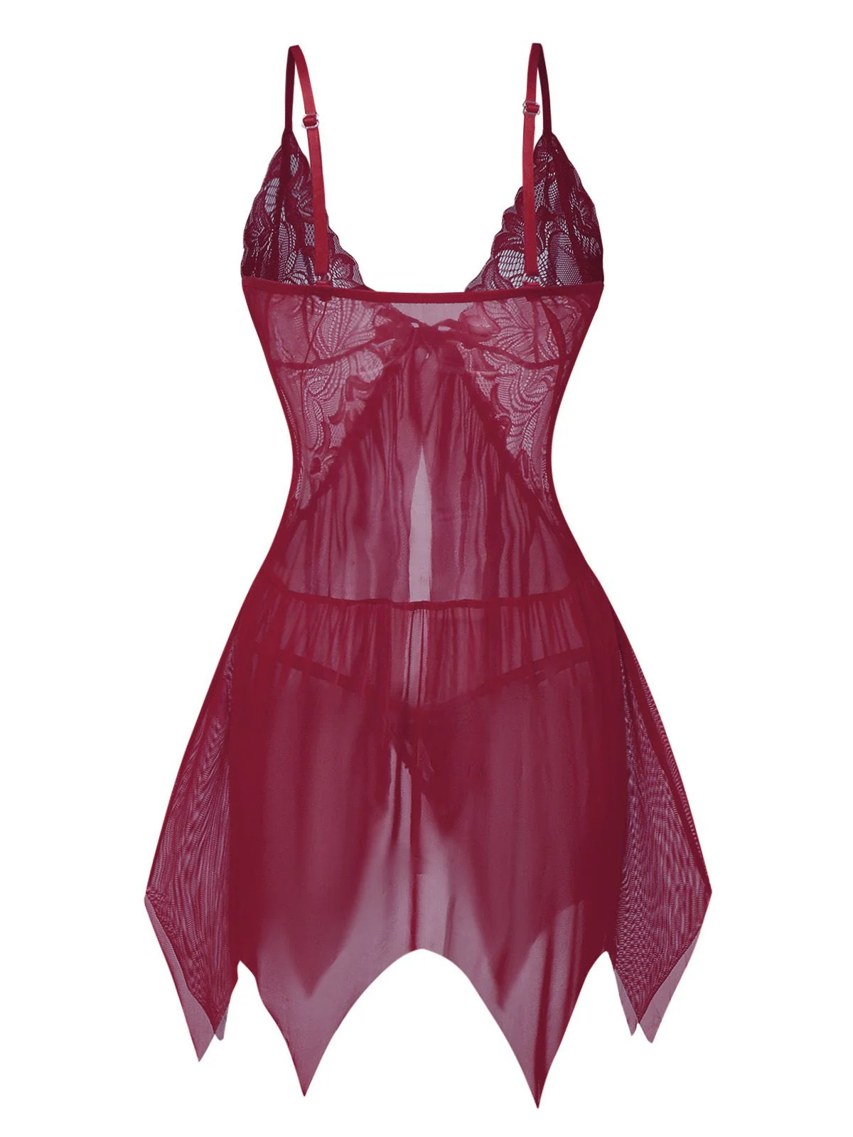 1980s Lace Satin Ribbon Babydoll Lingerie Set - Image 17