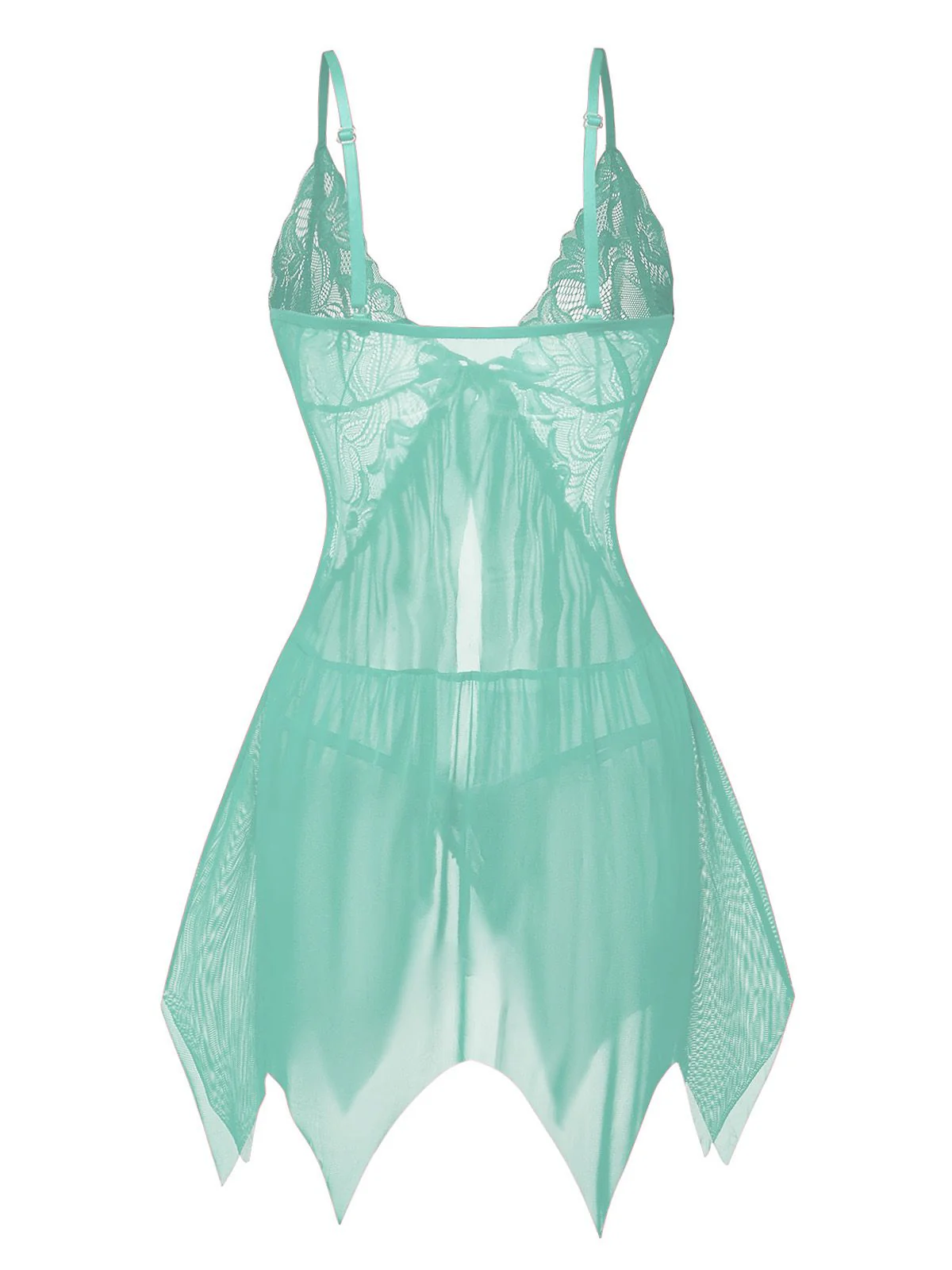 1980s Lace Satin Ribbon Babydoll Lingerie Set - Image 19