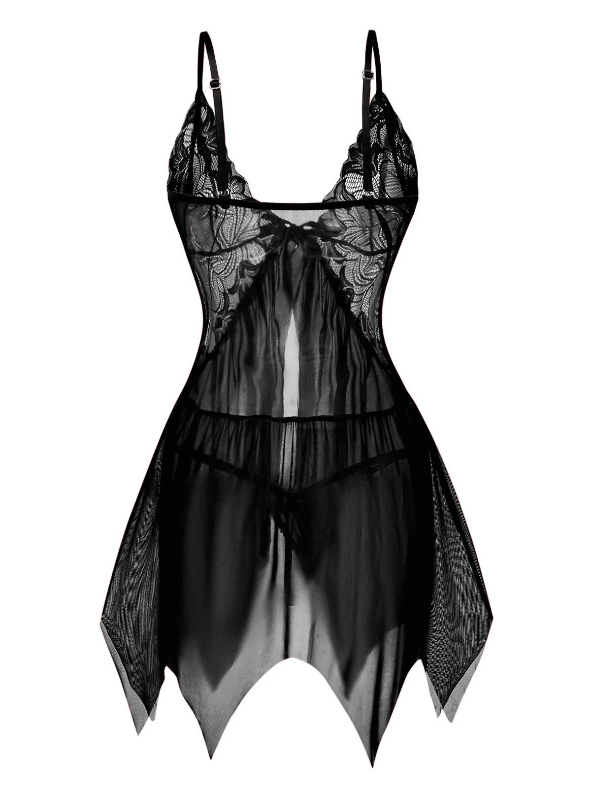 1980s Lace Satin Ribbon Babydoll Lingerie Set - Image 20