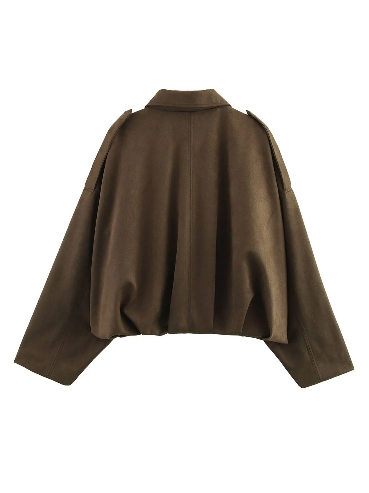 1980s Lapel Oversized Suede Jacket - Image 2