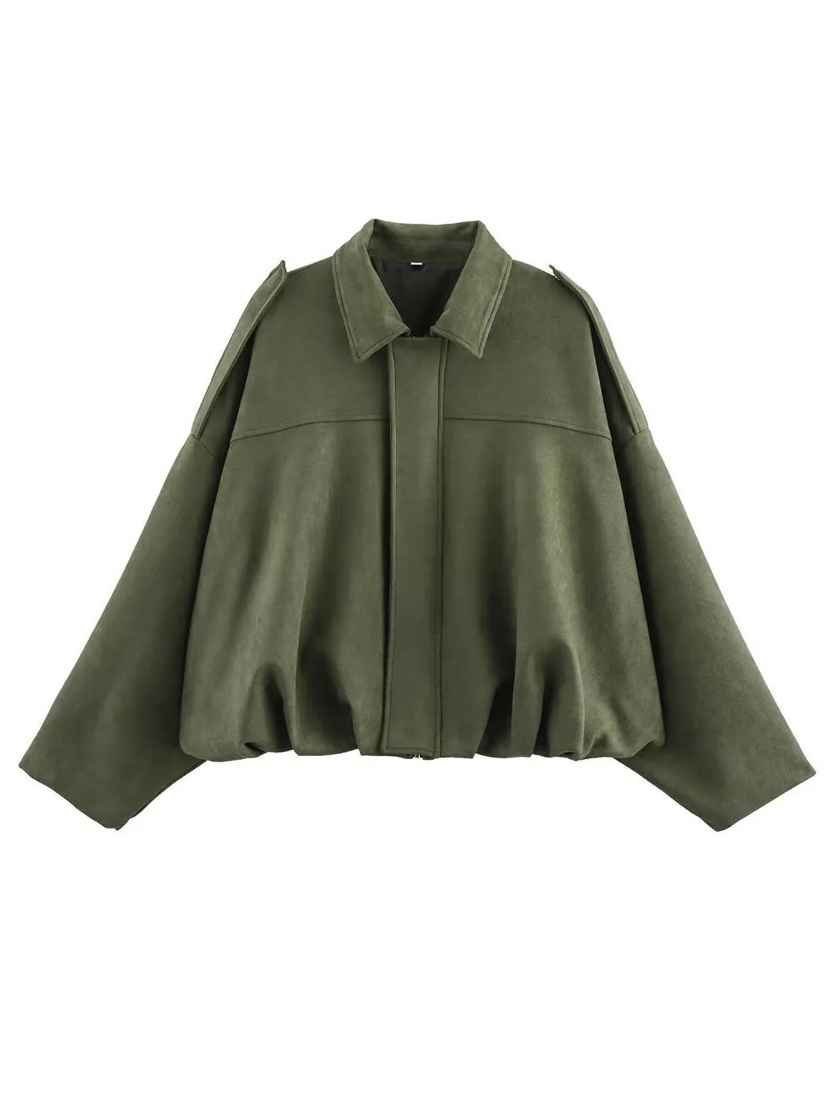 1980s Lapel Oversized Suede Jacket - Image 3