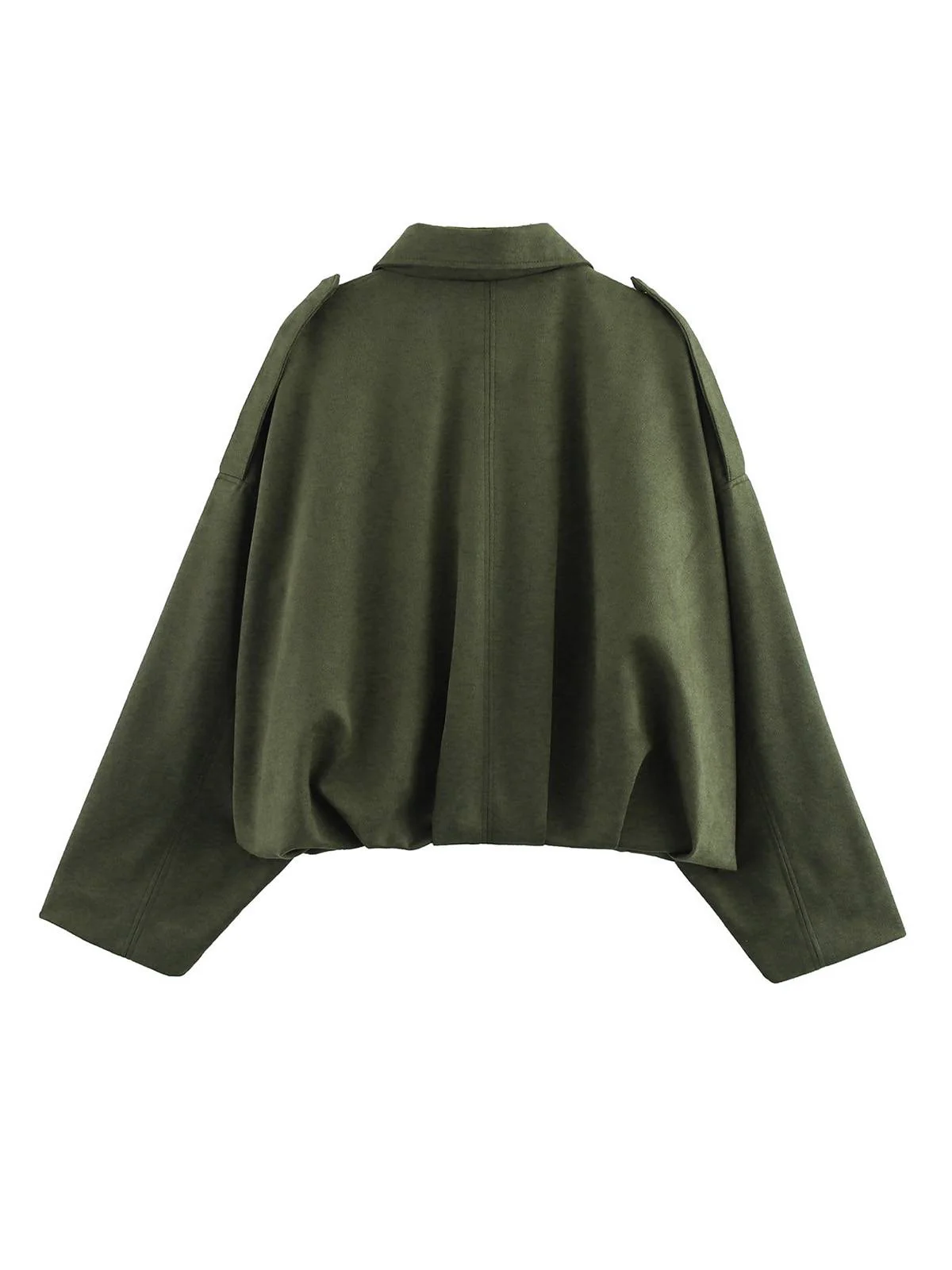 1980s Lapel Oversized Suede Jacket - Image 4