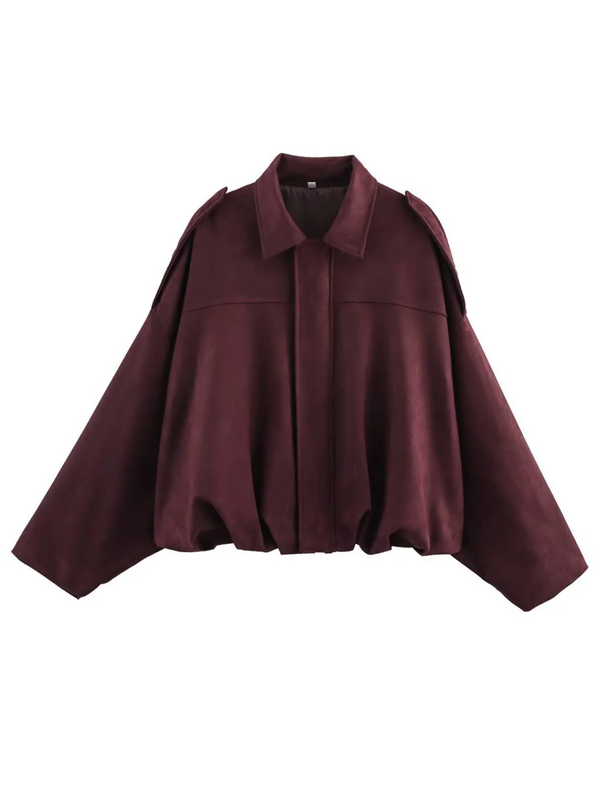 1980s Lapel Oversized Suede Jacket - Image 6
