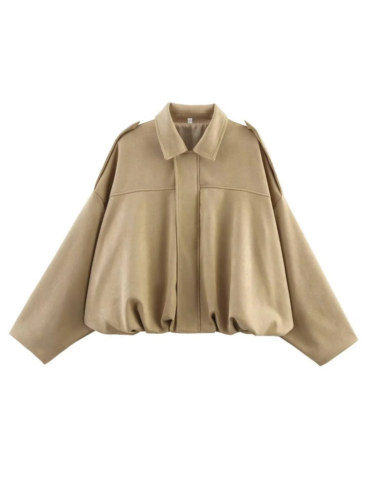 1980s Lapel Oversized Suede Jacket - Image 7