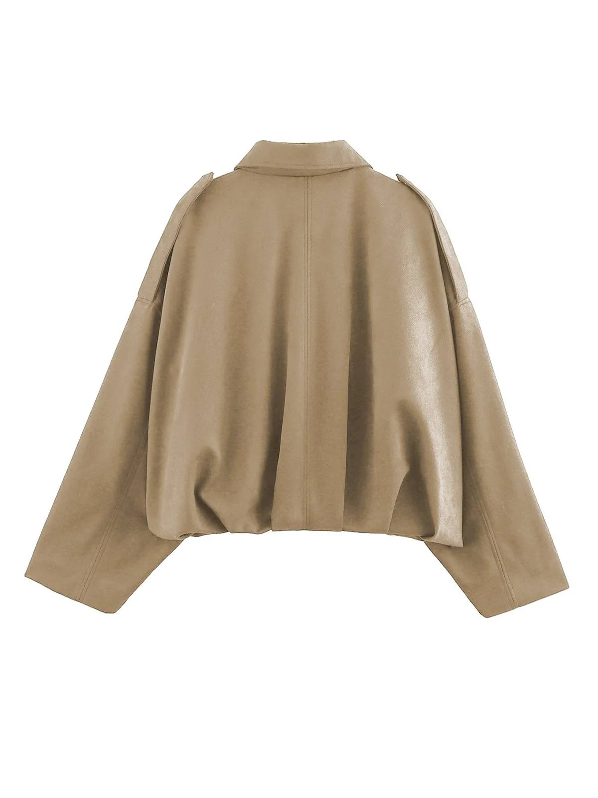1980s Lapel Oversized Suede Jacket - Image 8