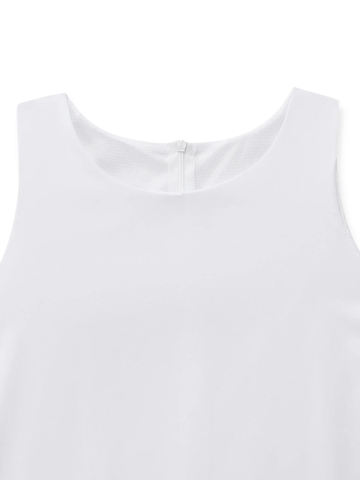 1980s Layered Ruffle Solid Sleeveless Romper - Image 4