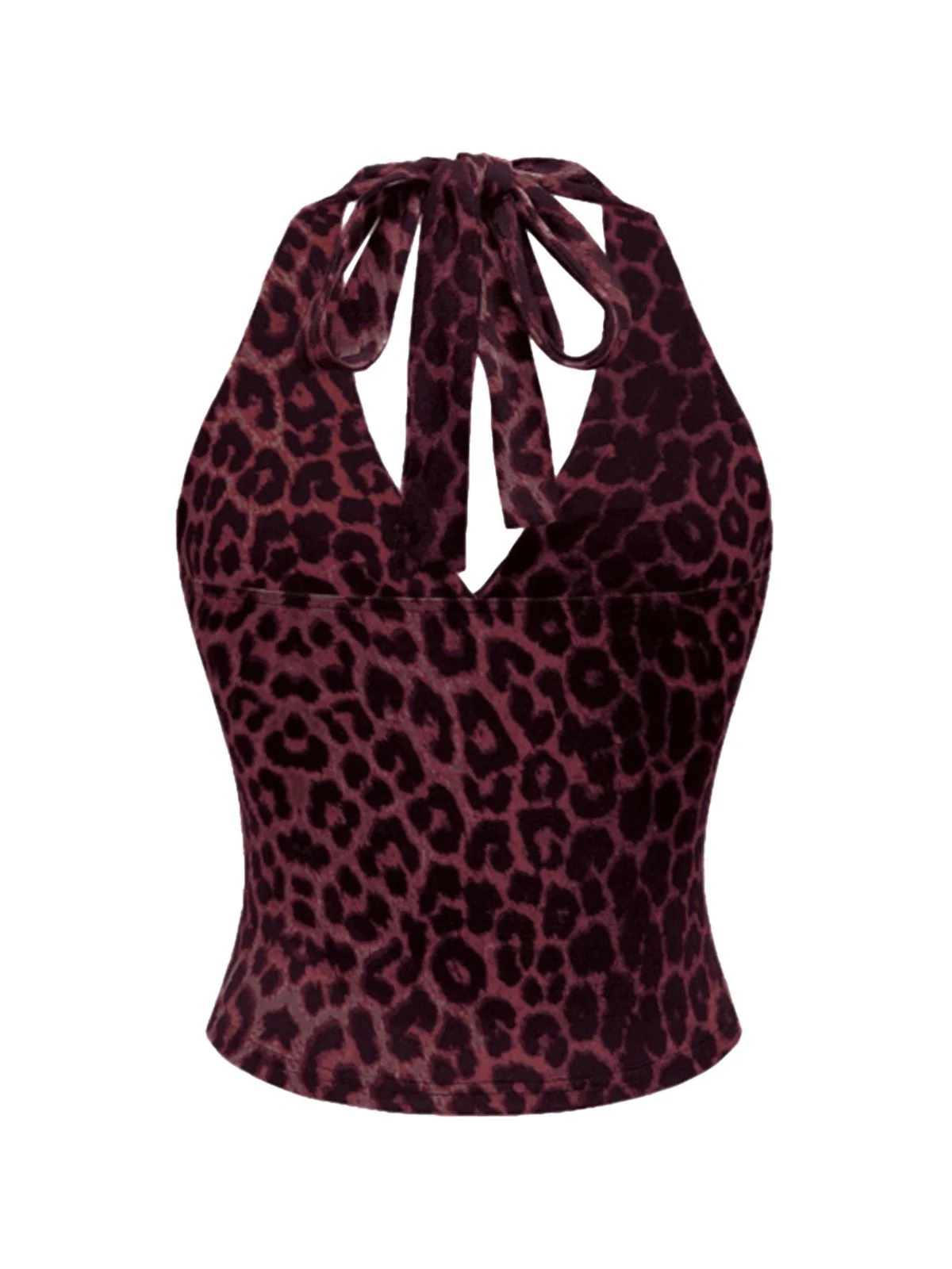 1980s Leopard Print Halter Neck Wrap Top - Image 7