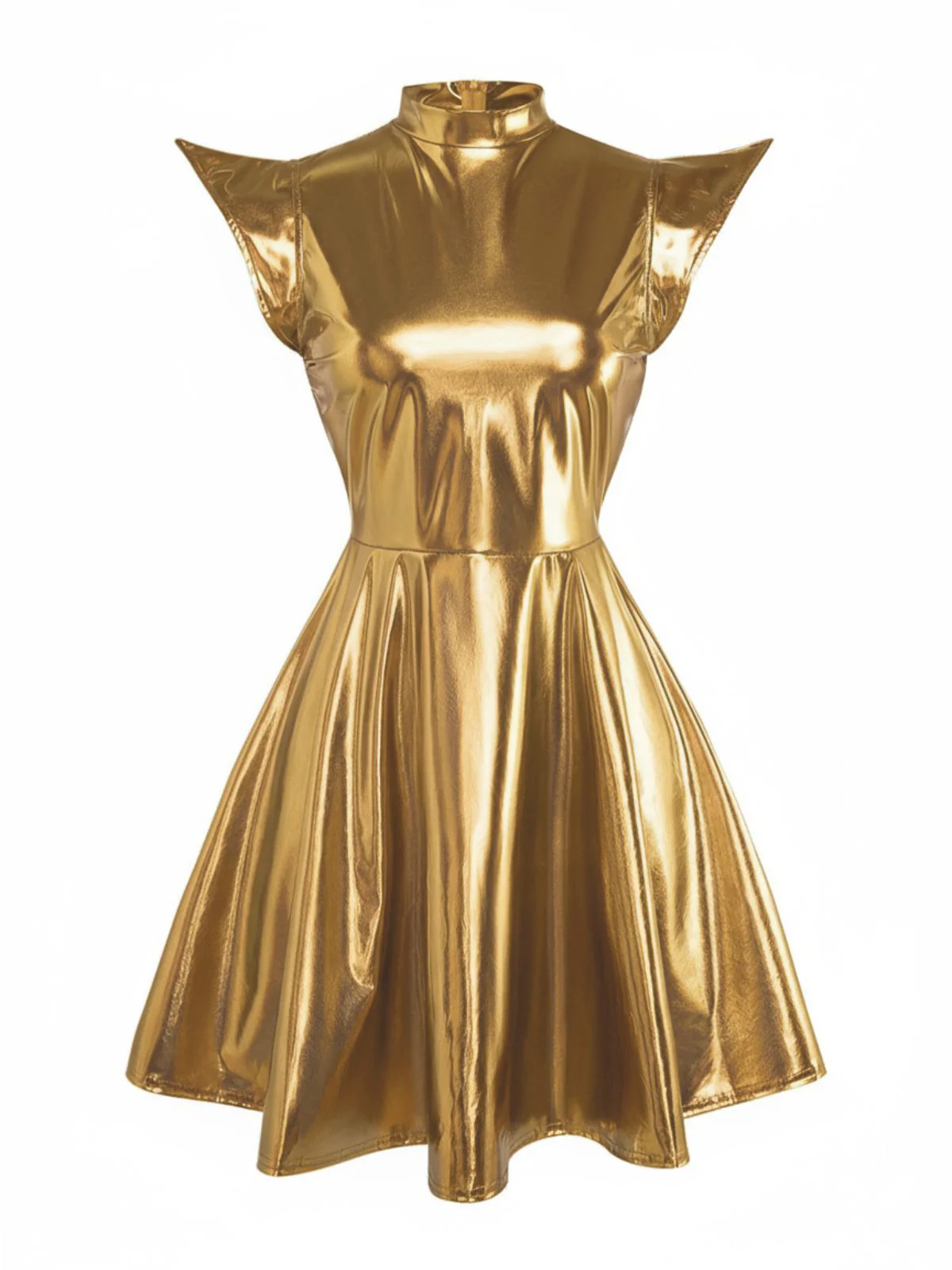 1980s Metallic Futuristic Party Mini Dress - Image 7