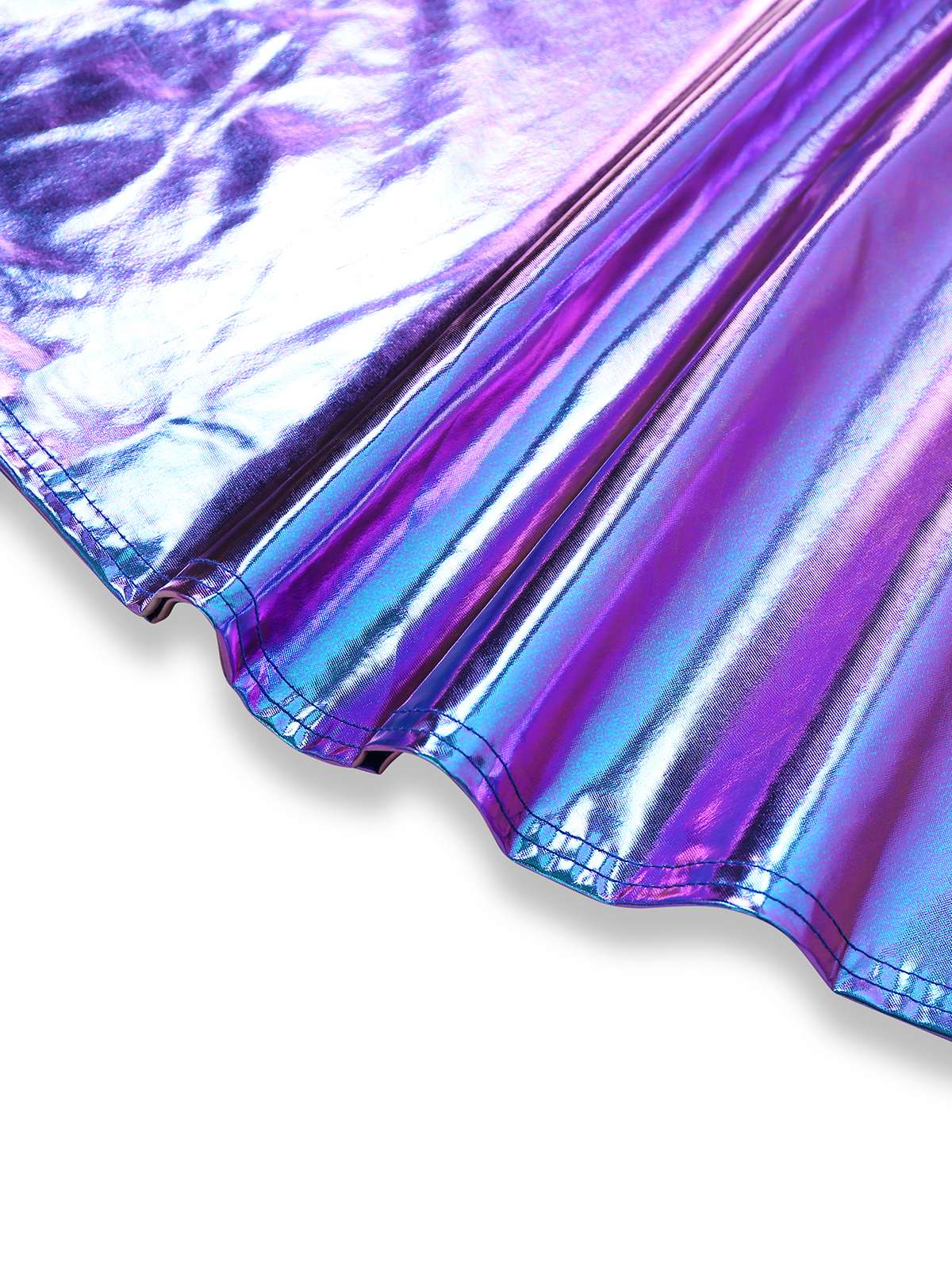 1980s Metallic Futuristic Party Mini Dress - Image 4