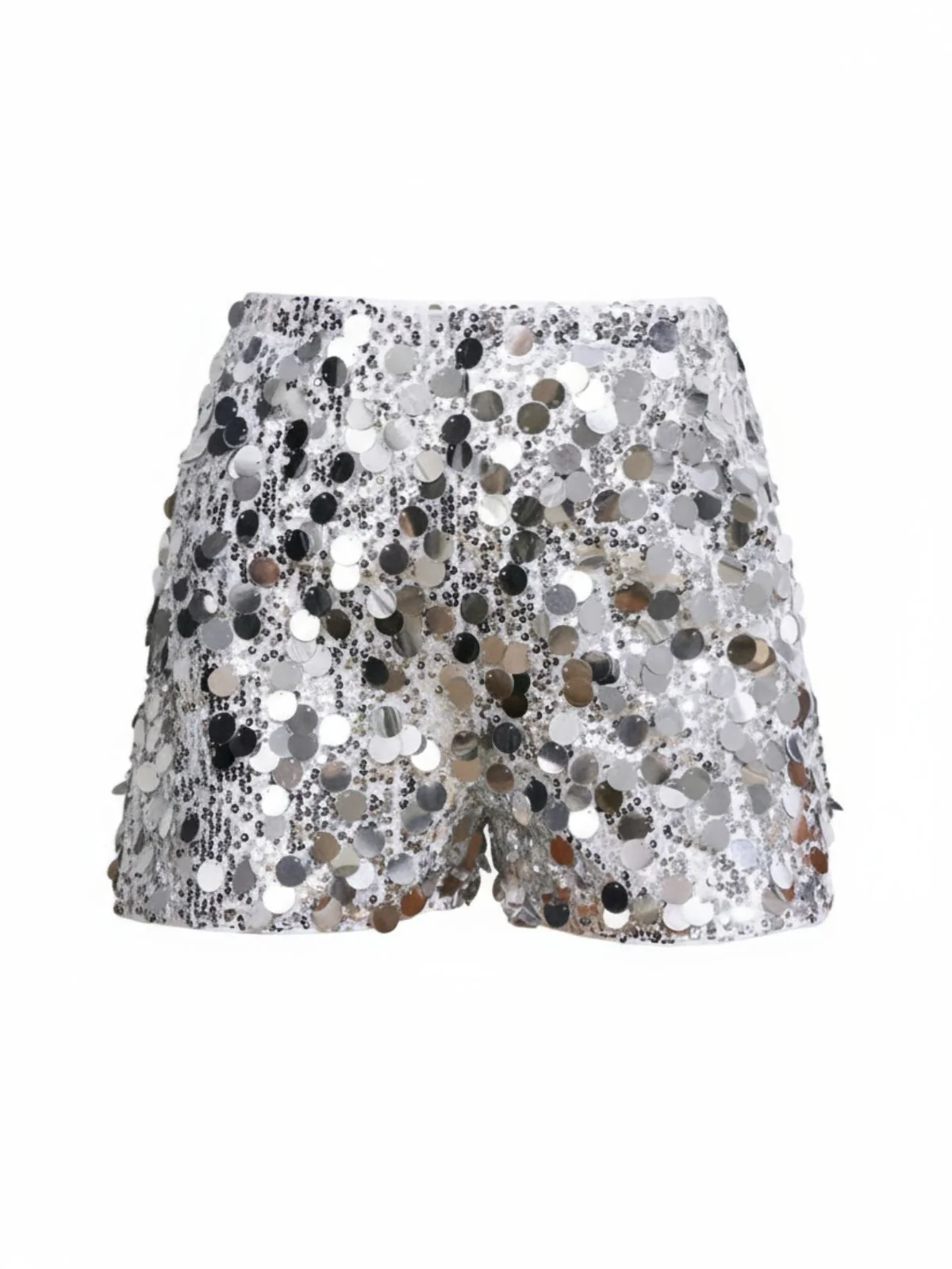 1980s Metallic Sequined Disco Shorts - Image 5