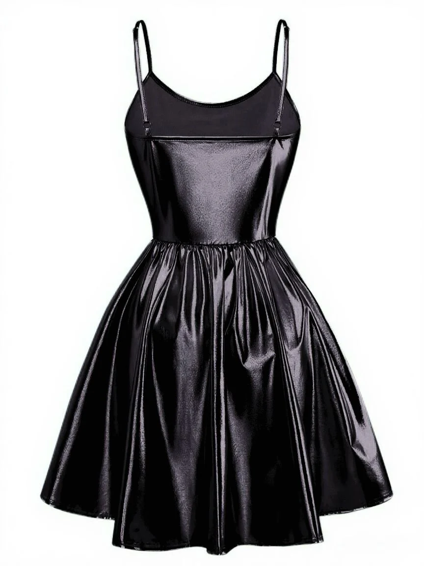 1980s Metallic Spaghetti Strap Party Dress - Image 12