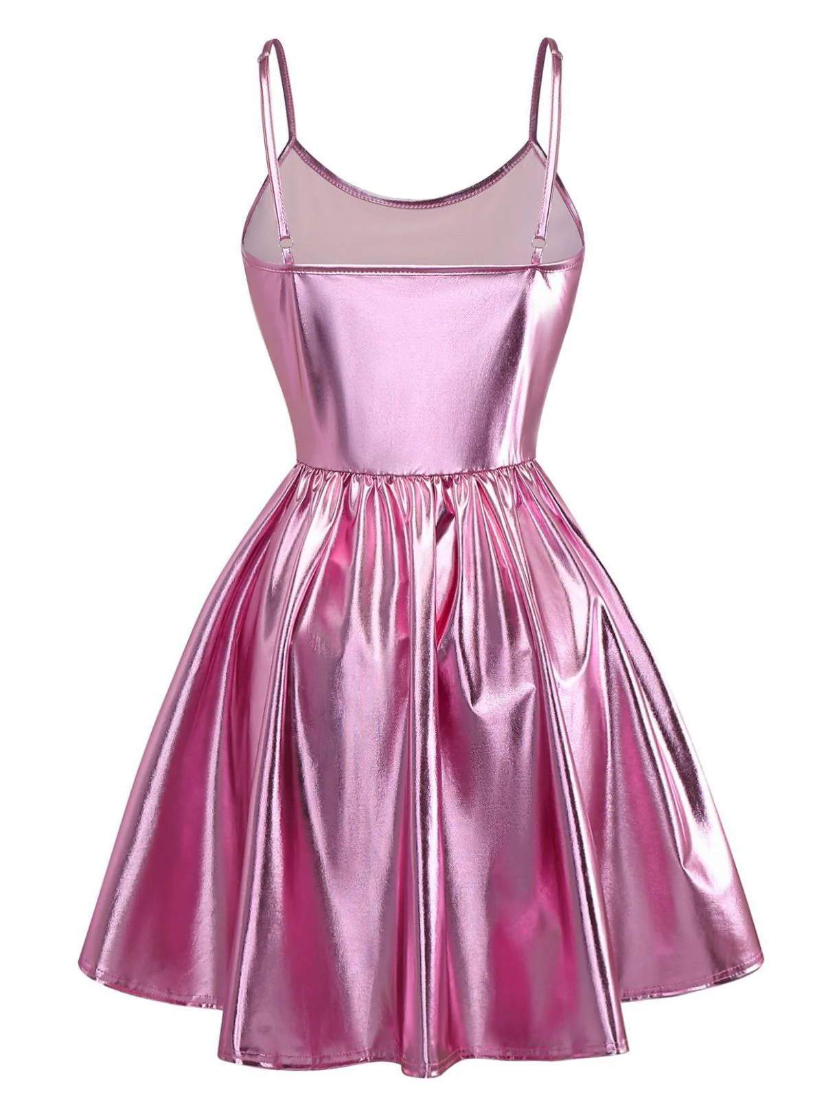 1980s Metallic Spaghetti Strap Party Dress - Image 2