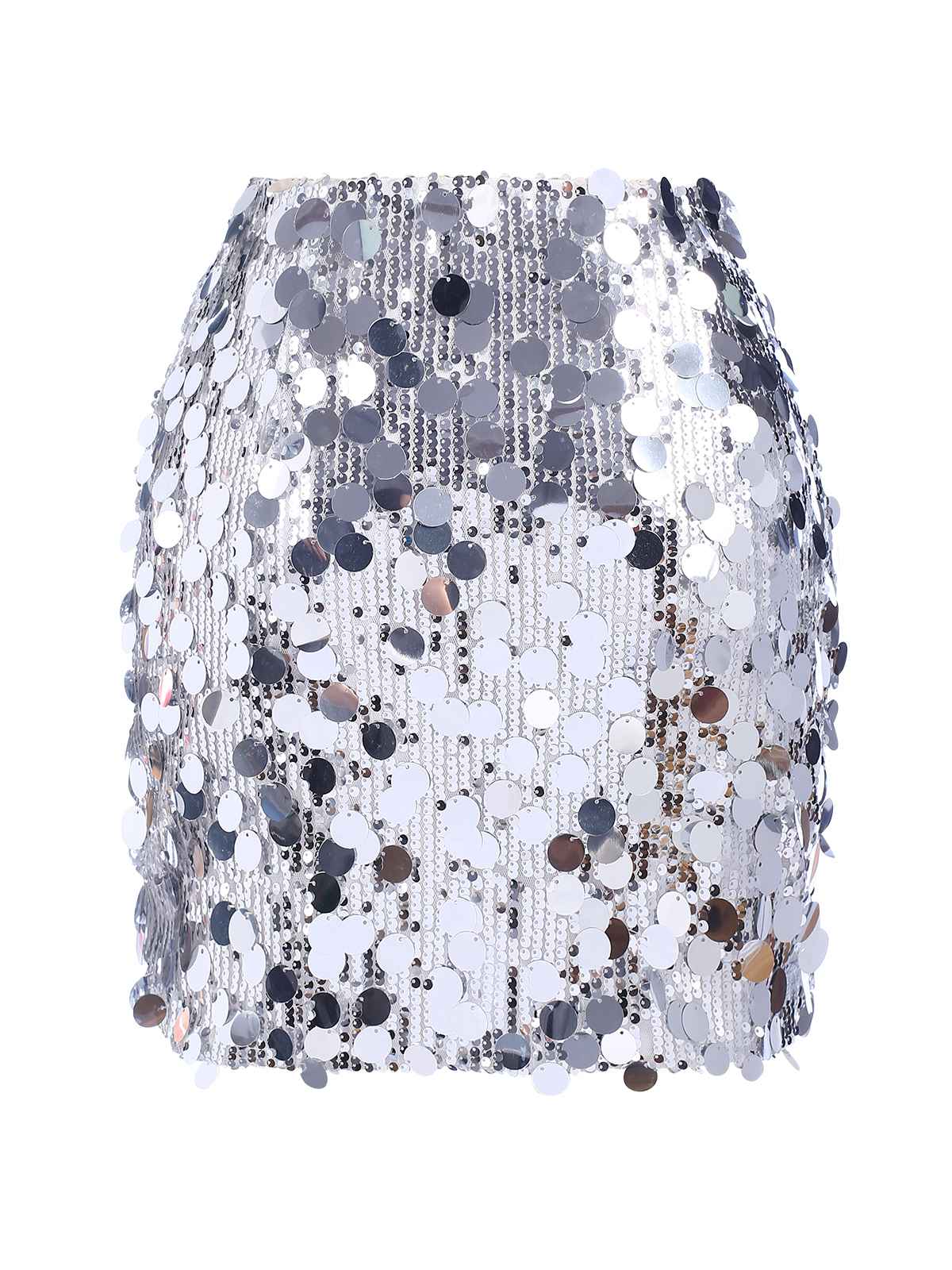 1980s Party Sequined Mini Pencil Skirt - Image 3
