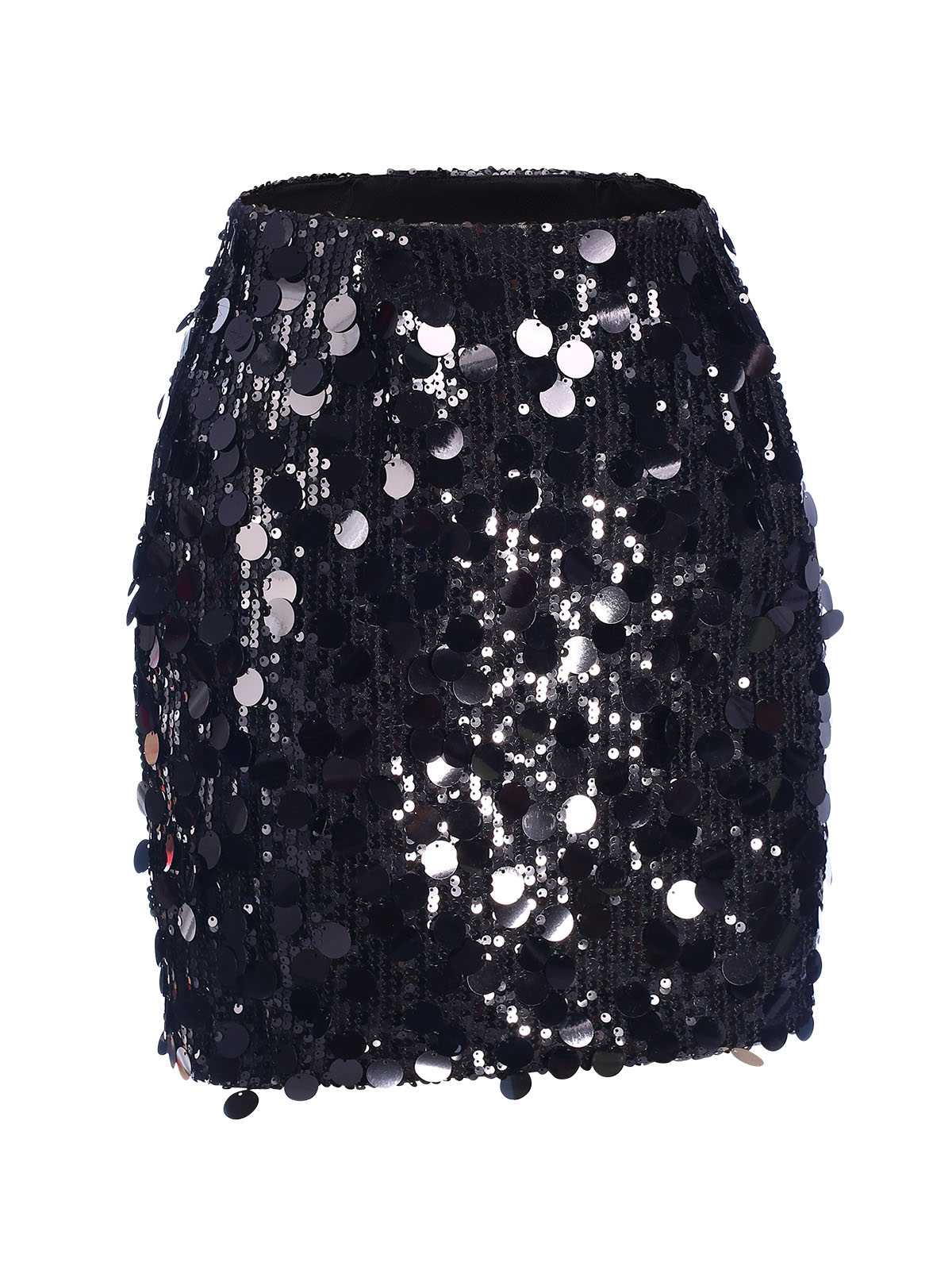 1980s Party Sequined Mini Pencil Skirt - Image 6