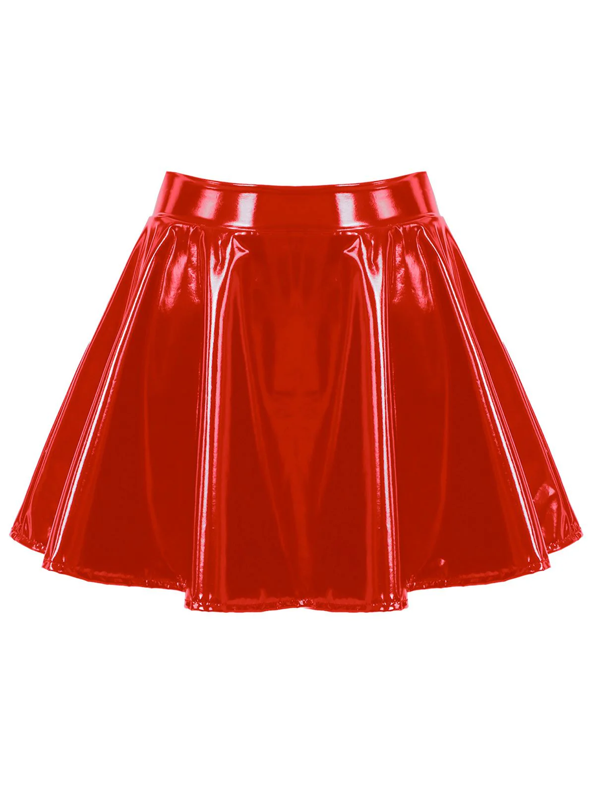 1980s Patent Leather Pleated Mini Skirt - Image 7