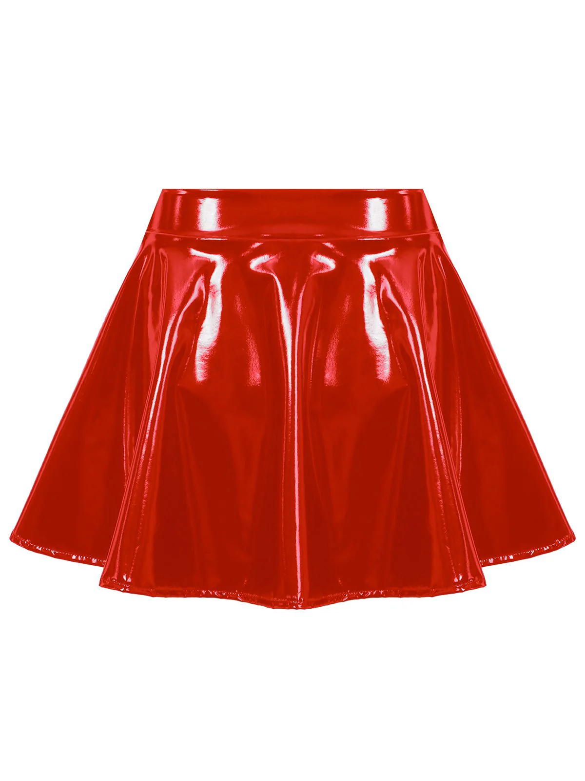 1980s Patent Leather Pleated Mini Skirt - Image 8