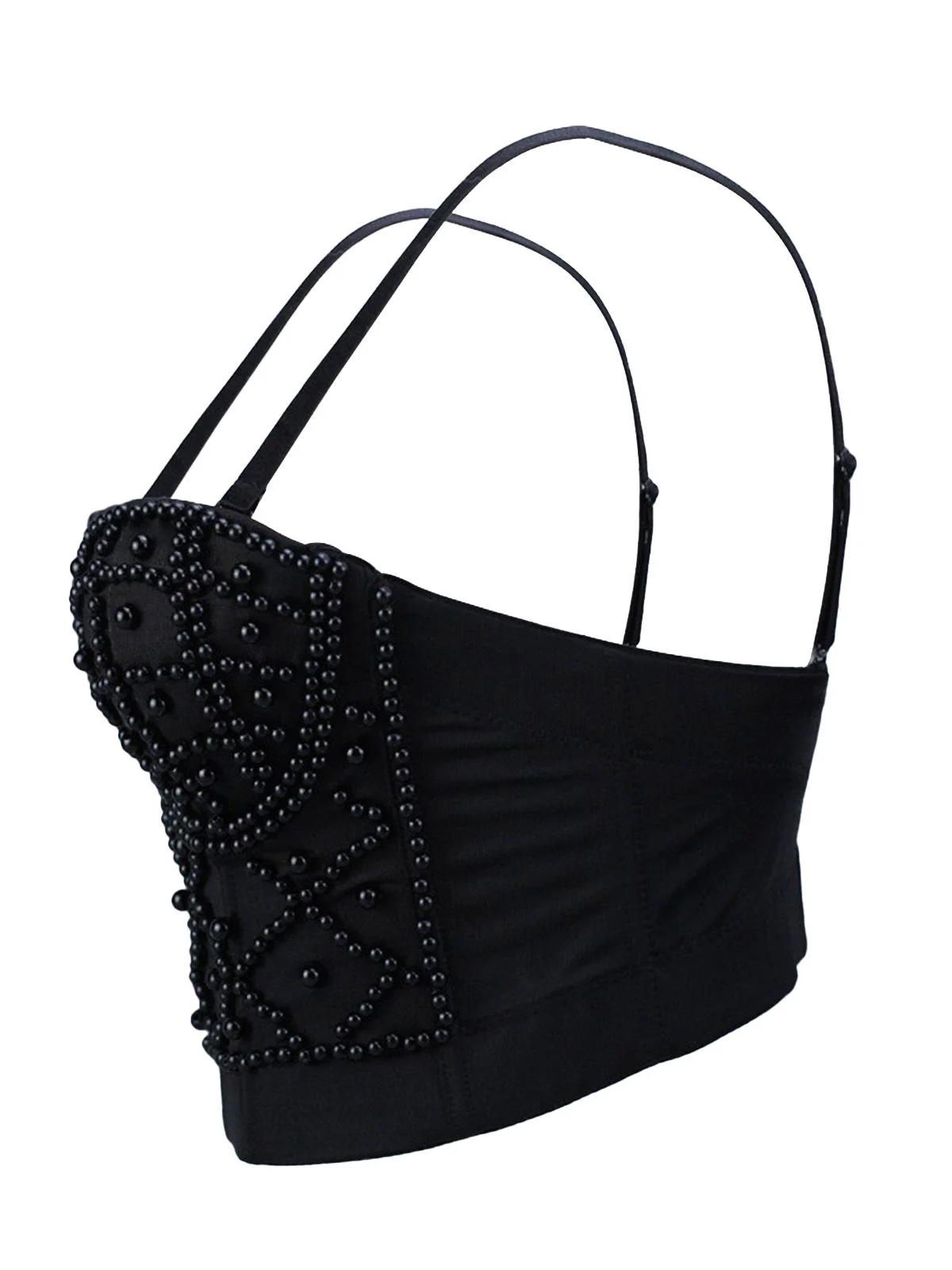 1980s Pearl Solid Fishbone Camisole Corset - Image 3