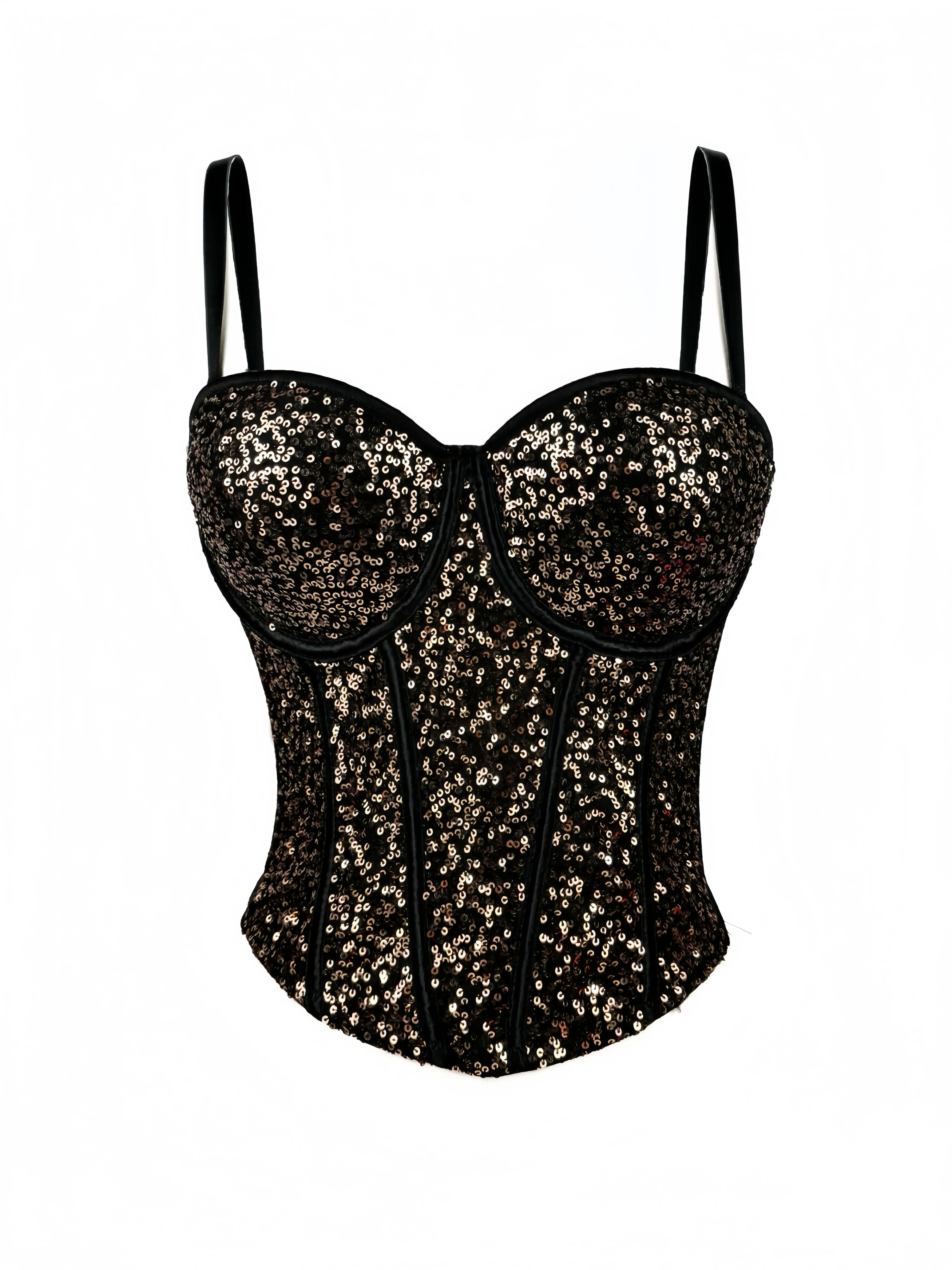 1980s Punk Sequin Boned Corset - Image 2