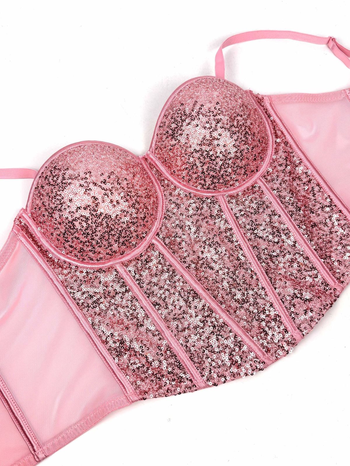 1980s Punk Sequin Boned Corset - Image 5