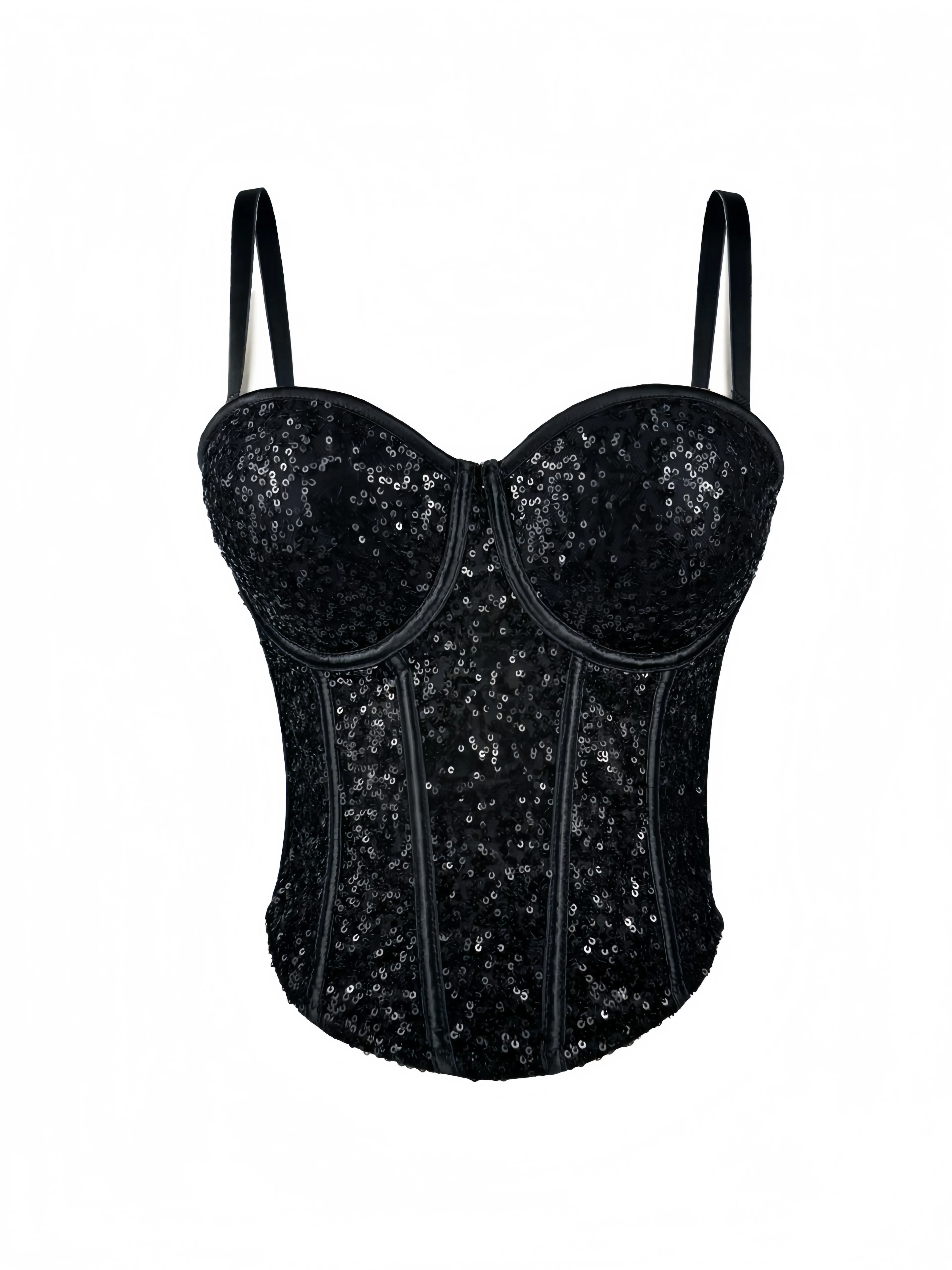 1980s Punk Sequin Boned Corset - Image 6