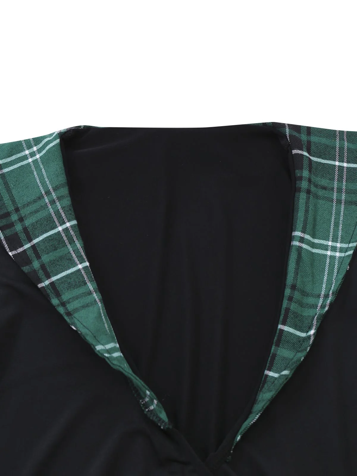 1980s Sexy Lace-Up Plaid Pajama Set - Image 4