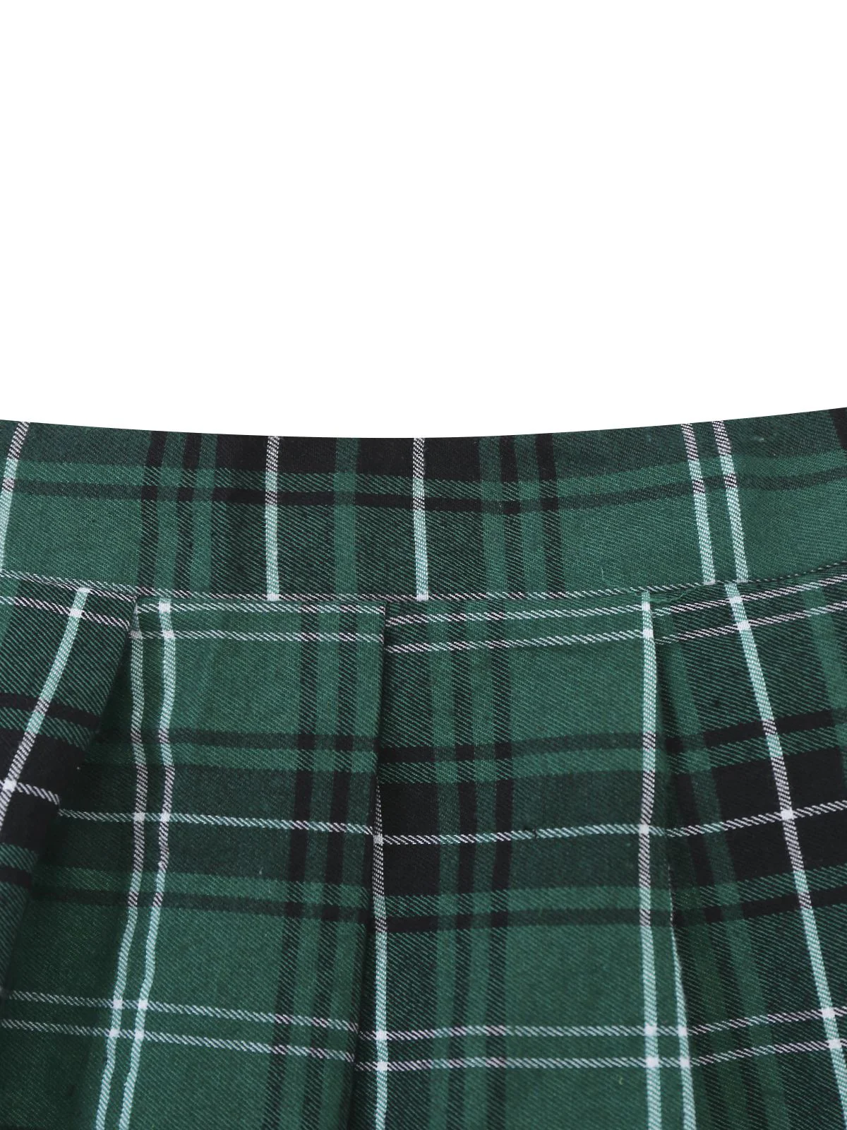 1980s Sexy Lace-Up Plaid Pajama Set - Image 7