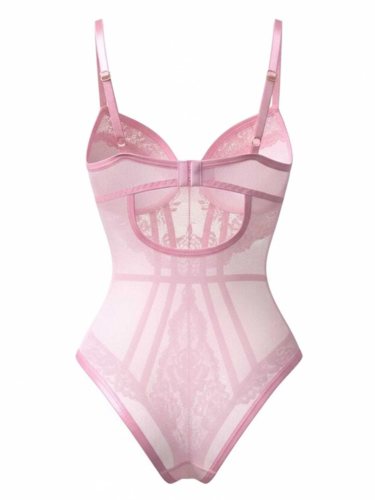 1980s Slip Floral Lace Bodysuit Lingerie - Image 3