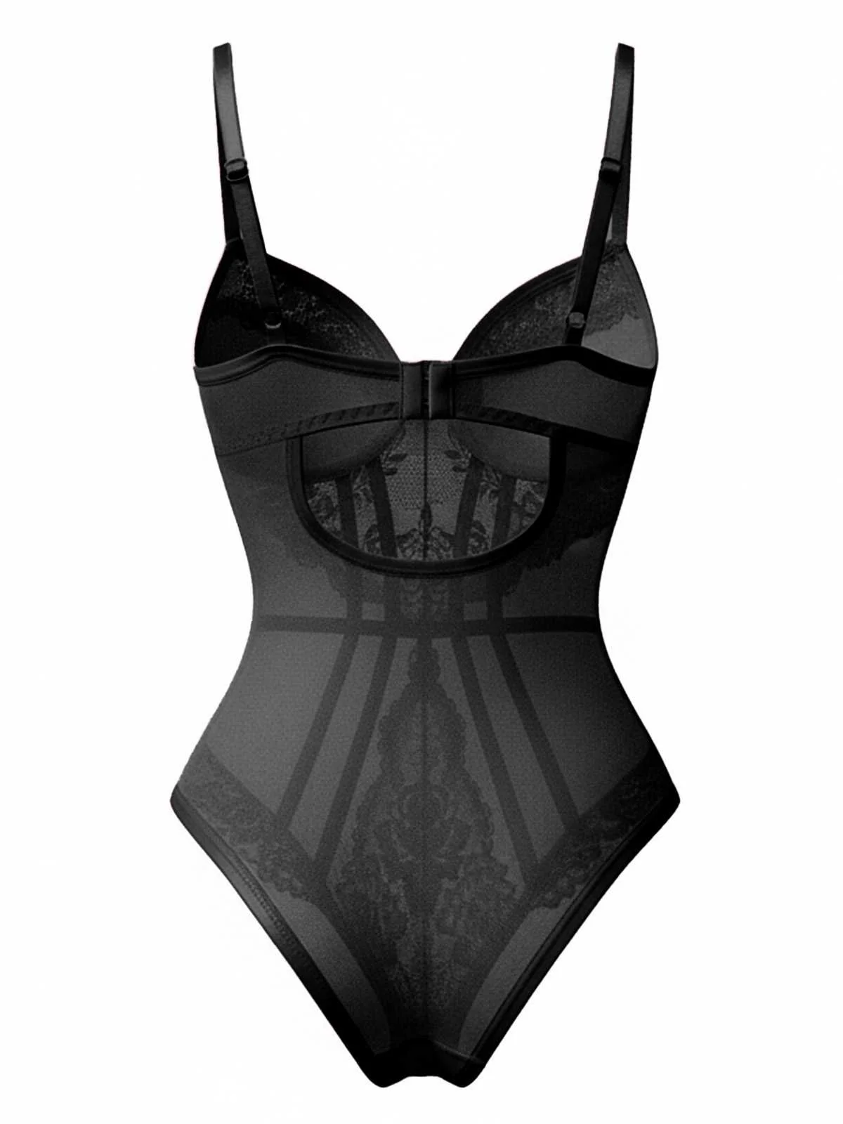 1980s Slip Floral Lace Bodysuit Lingerie - Image 9