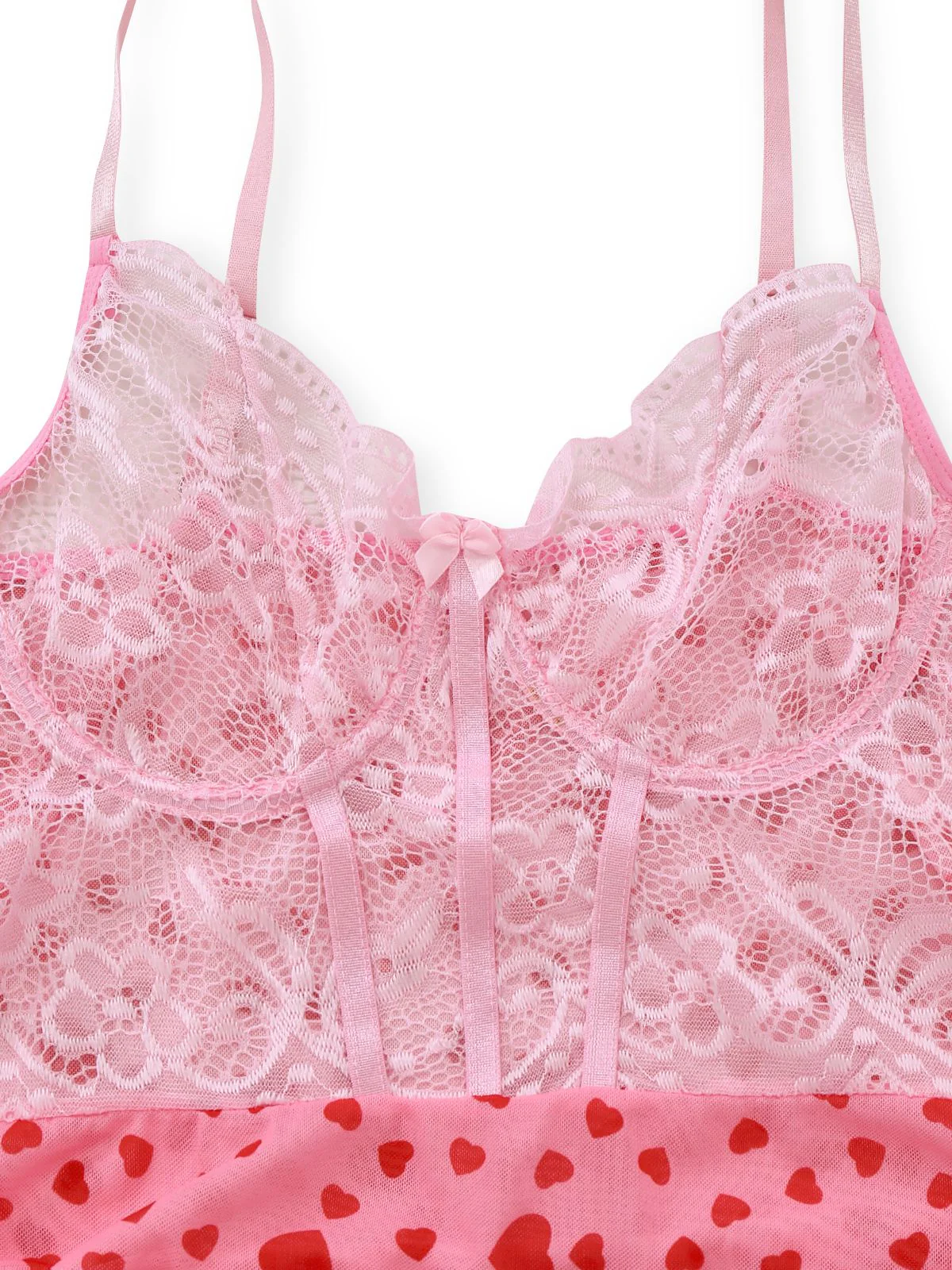 1980s Slip Lace Underwire Sheer Ruffle Nightgown - Image 4