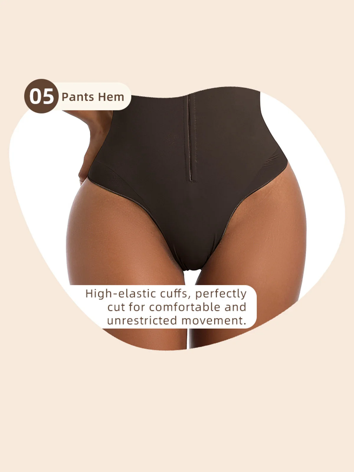 1980s Solid Front Zipper Shapwear Bodysuit - Image 13