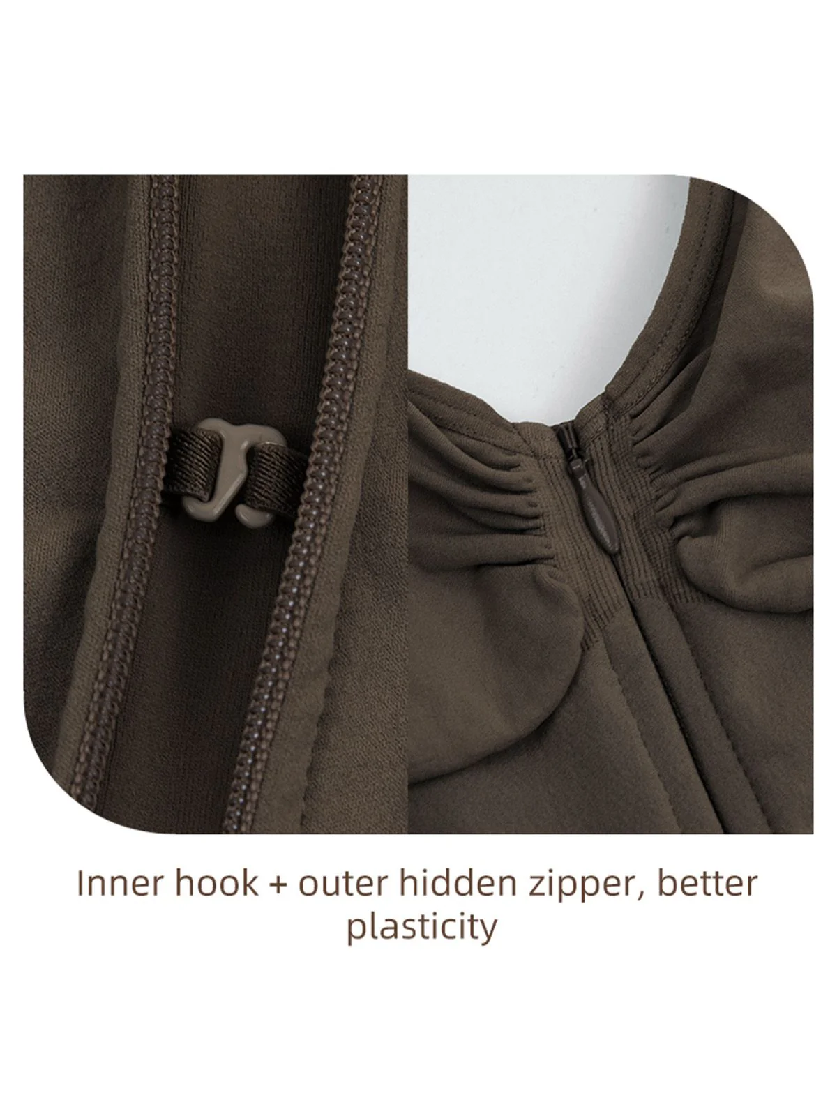 1980s Solid Front Zipper Shapwear Bodysuit - Image 15