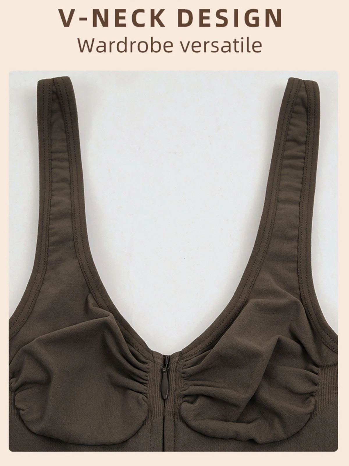 1980s Solid Front Zipper Shapwear Bodysuit - Image 16