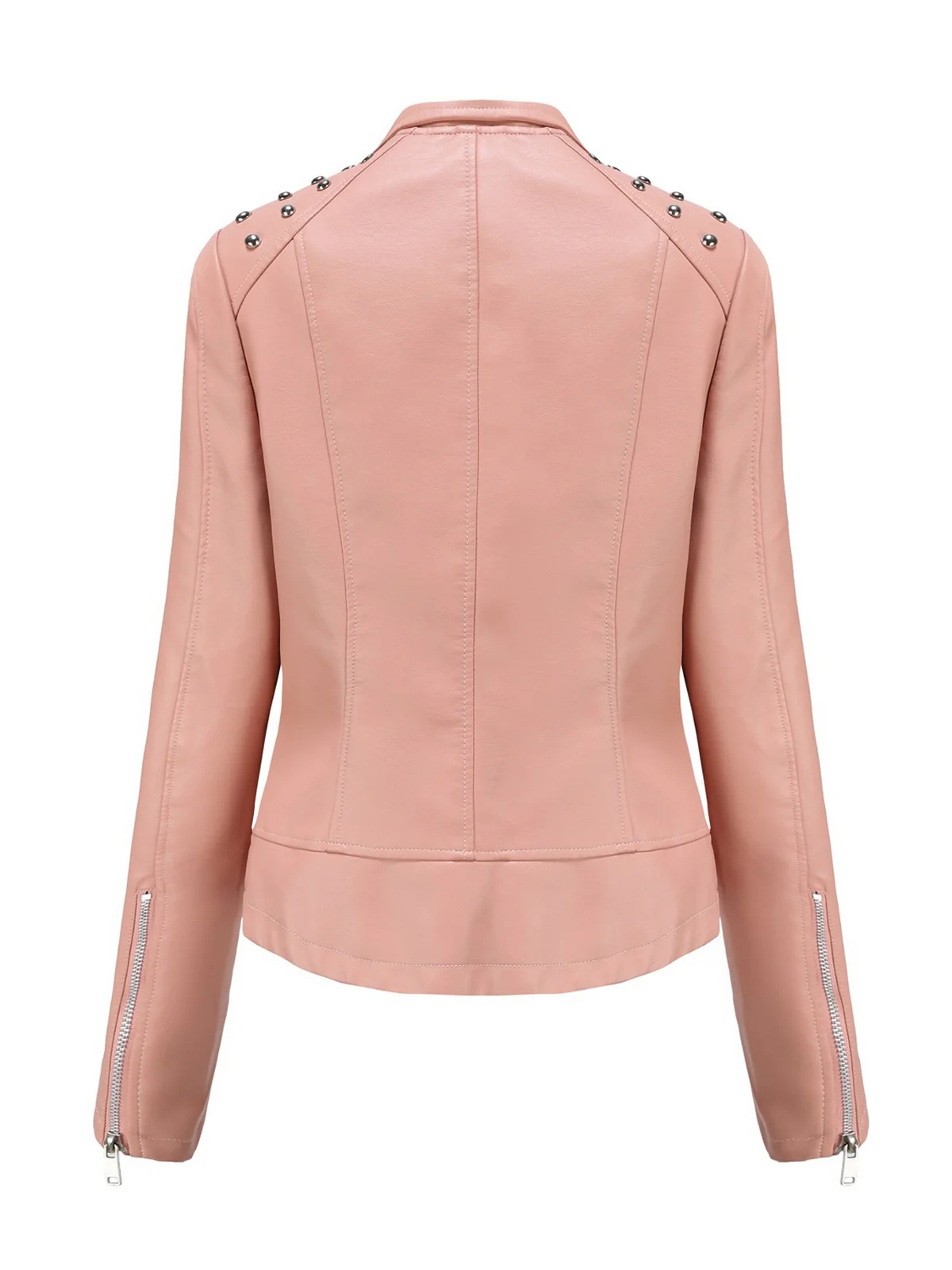 1980s Solid Lapel Leather Jacket - Image 8
