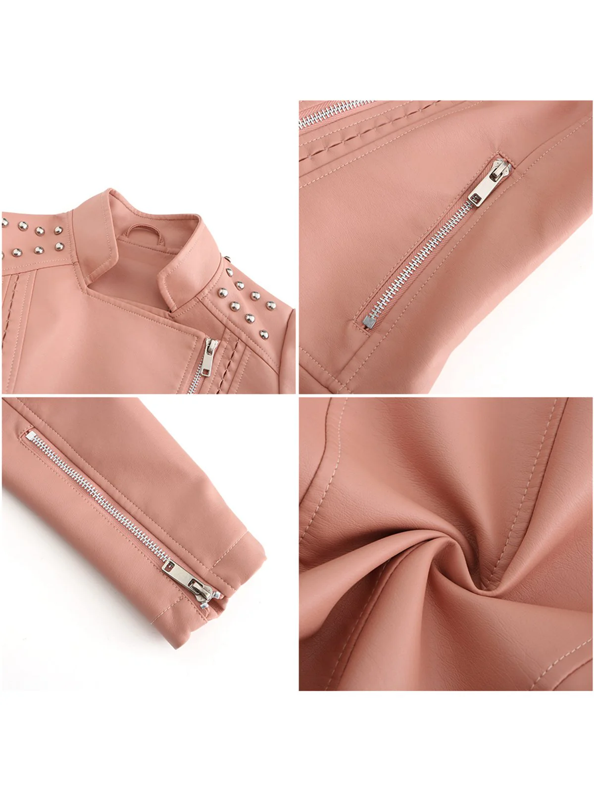1980s Solid Lapel Leather Jacket - Image 9