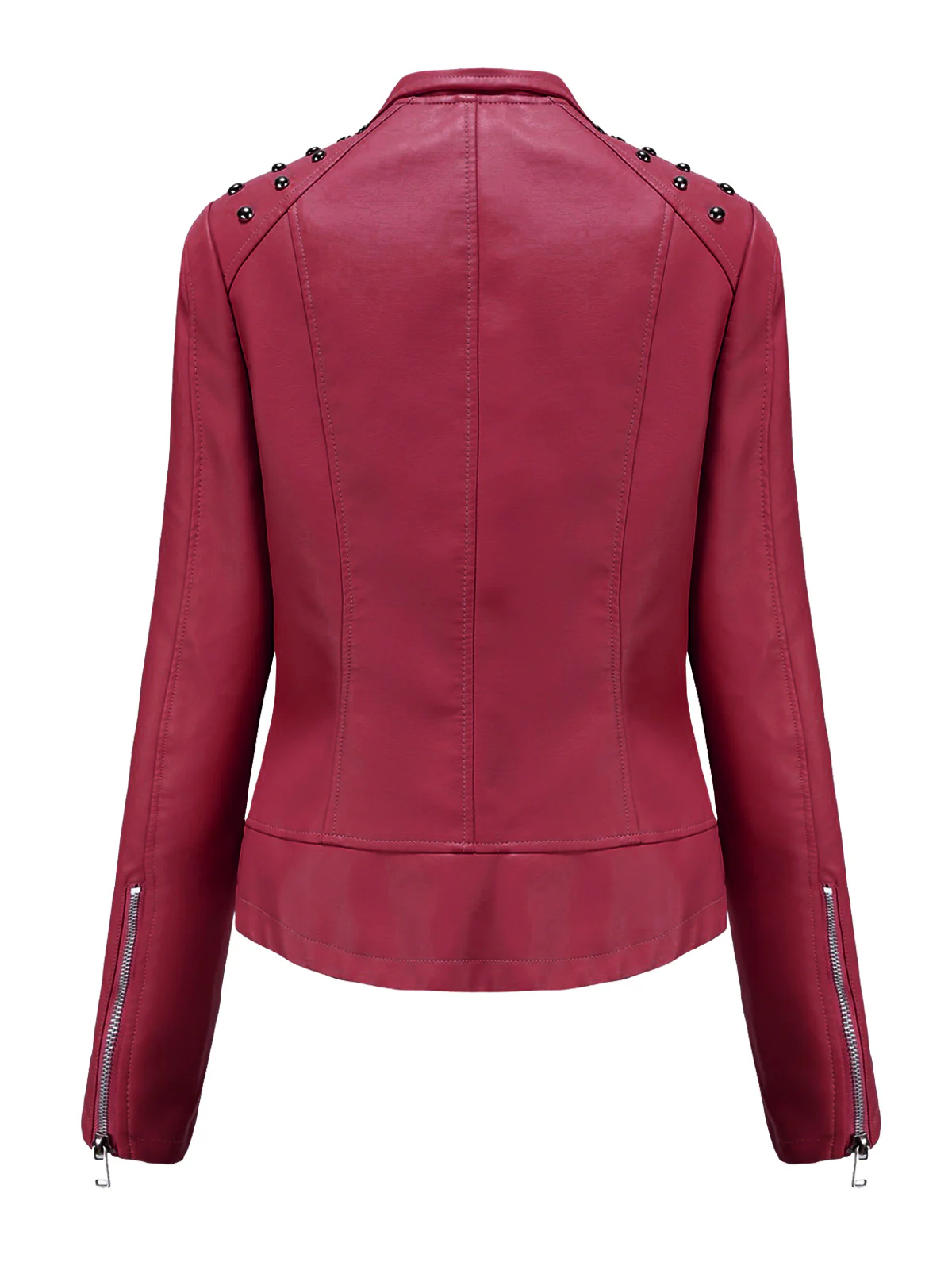 1980s Solid Lapel Leather Jacket - Image 11