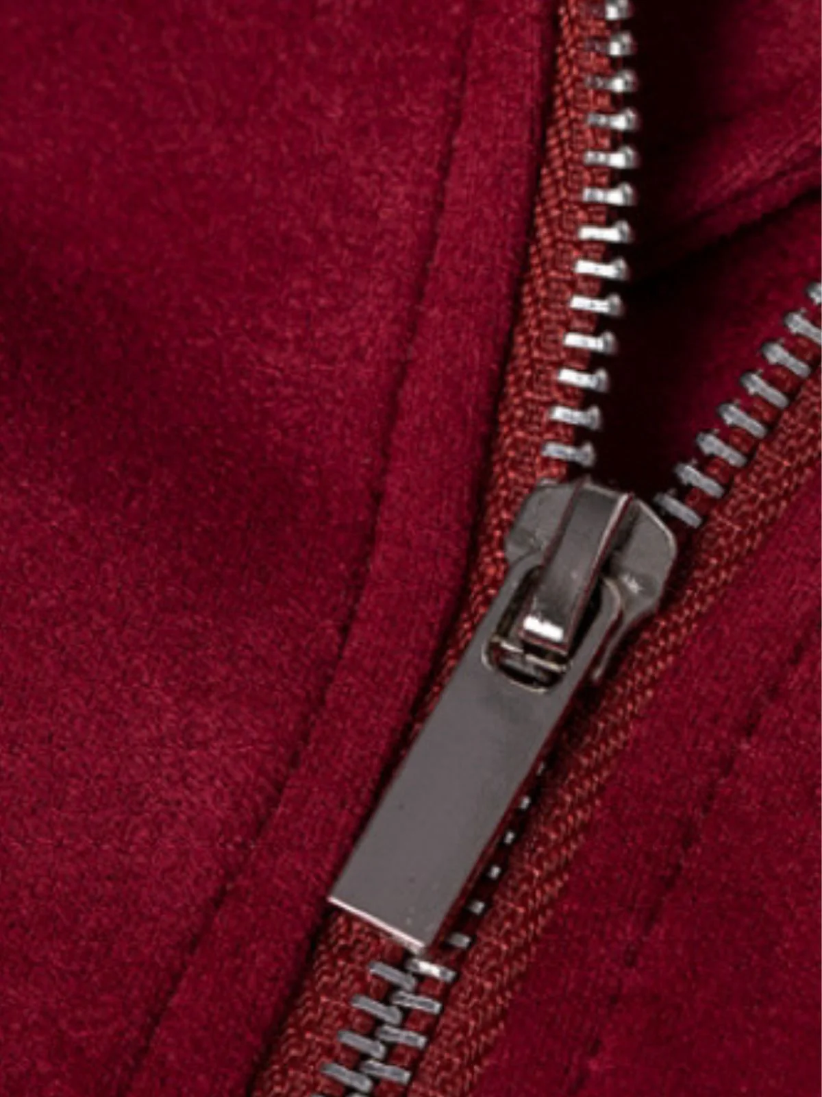 1980s Solid Lapel Suede Leather Jacket - Image 3