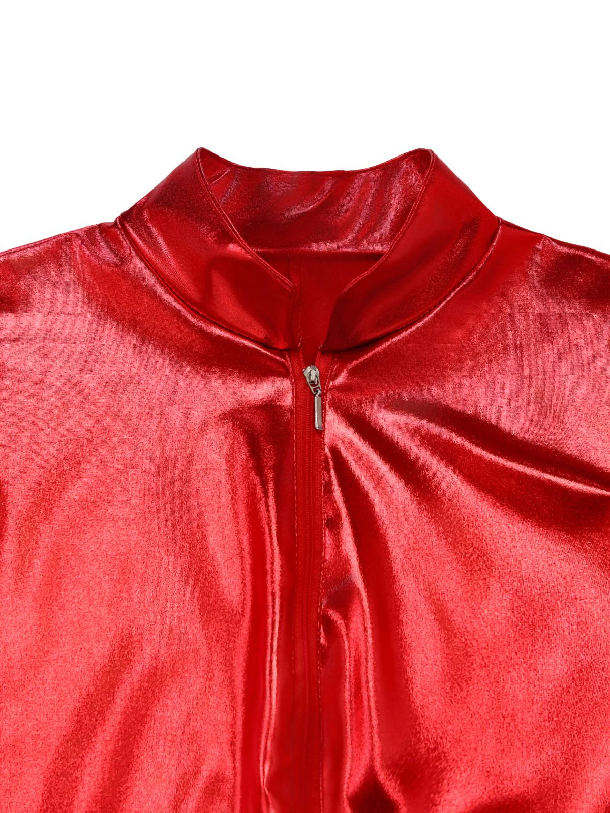 1980s Solid PU Leather Zipper Jumpsuit - Image 4