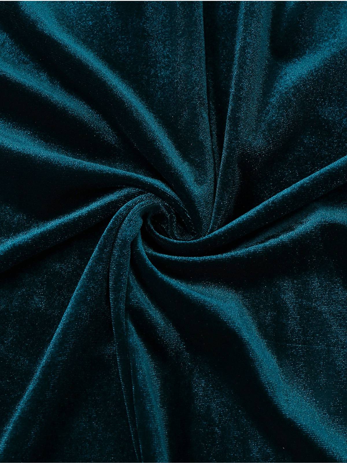 1980s Solid Velvet Double-Breasted Lapel Blazer - Image 11