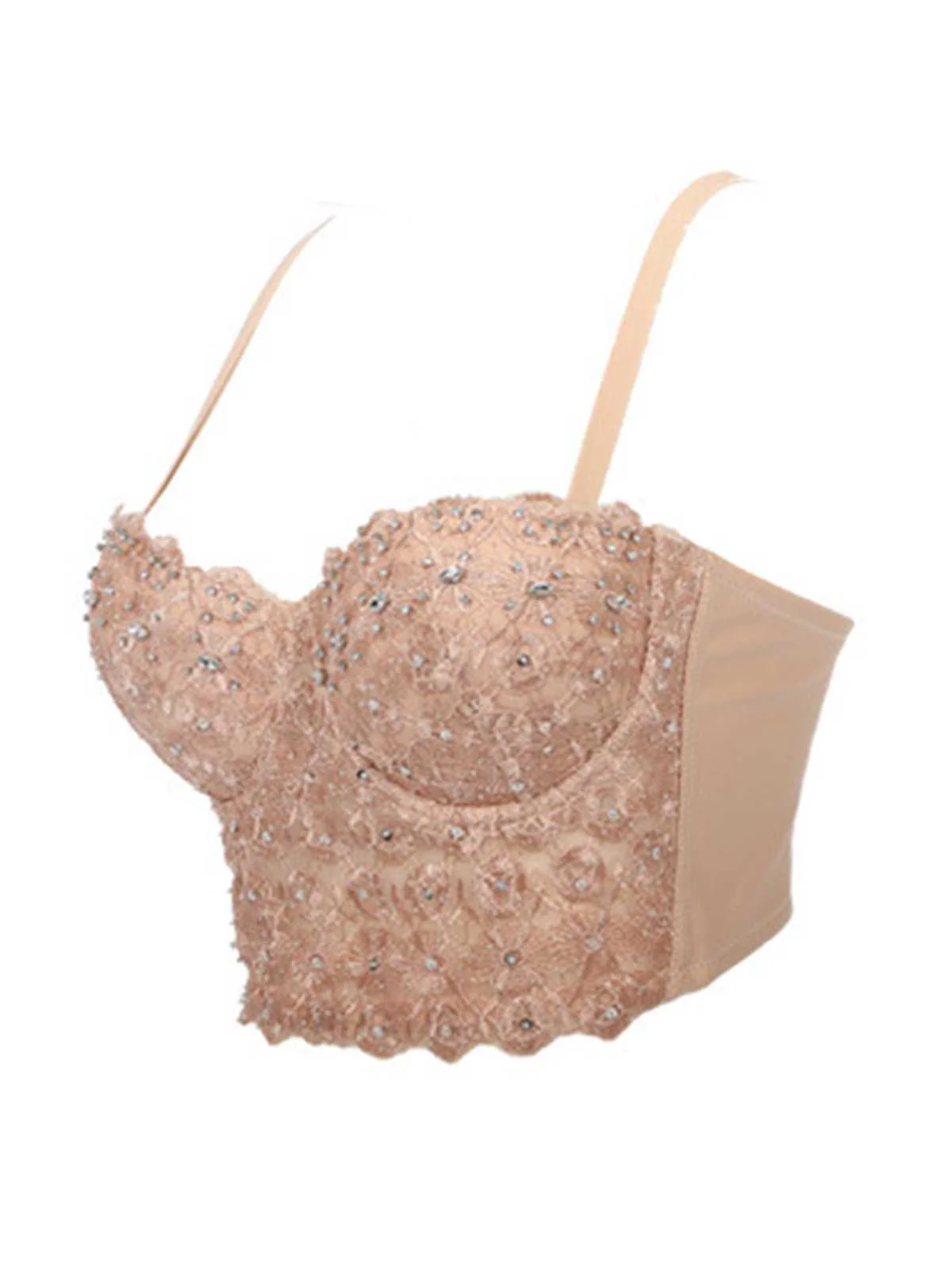 1980s Strap Sparkling Rhinestone Corset - Image 4